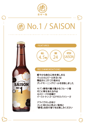 HUBエキマルシェ大阪ウメスト店でクラフトビール「No.1/SAISON」の販売を開始します