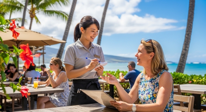 ハワイのレストランで英語を使ってお仕事