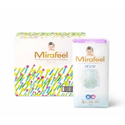 世界初※のサイズ調整可能な未来感覚パンツタイプ紙おむつ 「ミラフィール(Mirafeel)」 待望のSサイズが10/1(金)より販売開始！