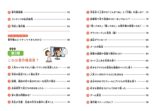 『小学生のうちから知っておきたい 著作権の基本』もくじ②
