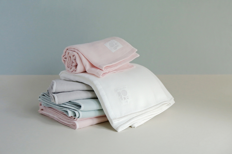 ▲バスタオル・フェイスタオルは伊織のタグ付き(ハンカチタオルには無し)