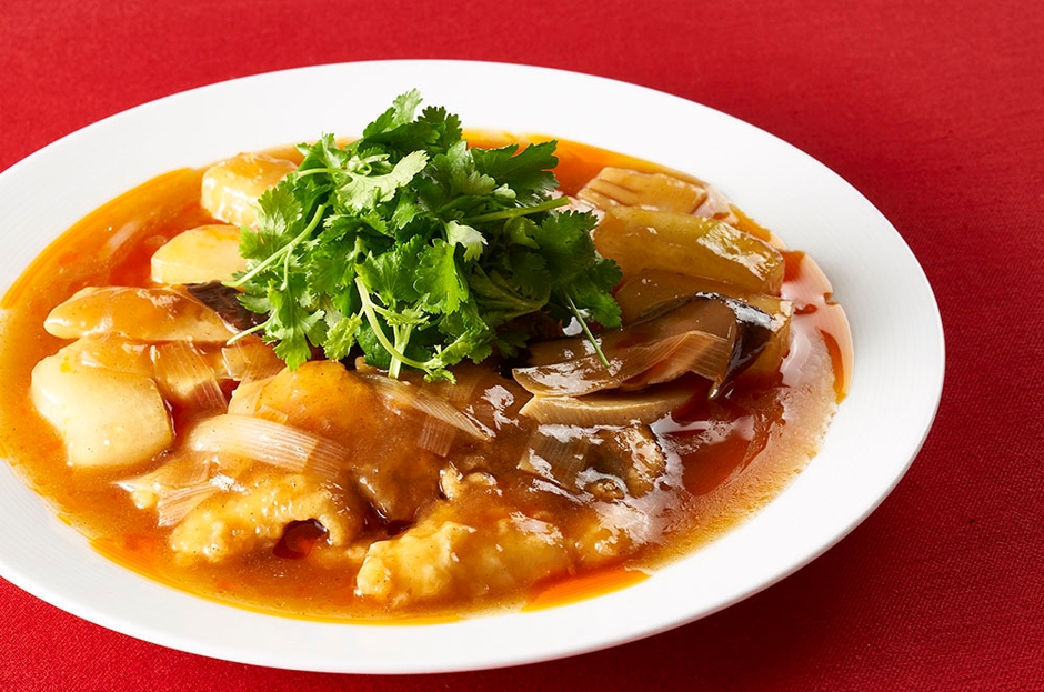 真鯛と冬瓜のサンラー煮込み