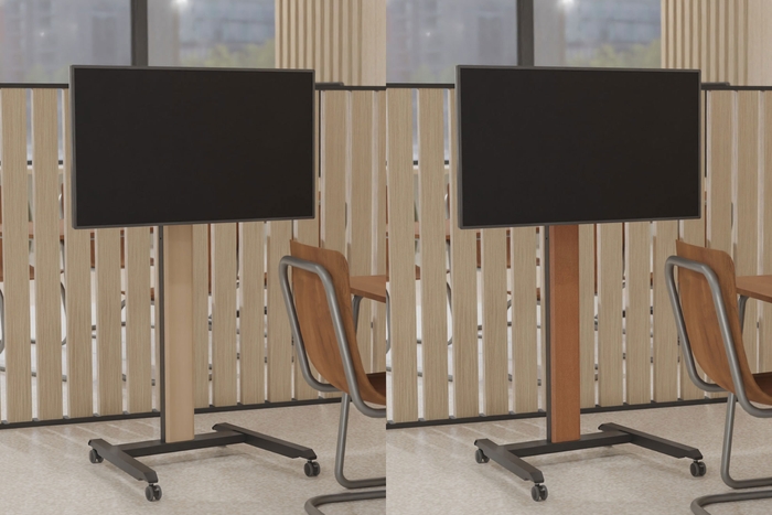 木目調カラー:左) ナチュラル(NT)、右) オレンジ(OR)