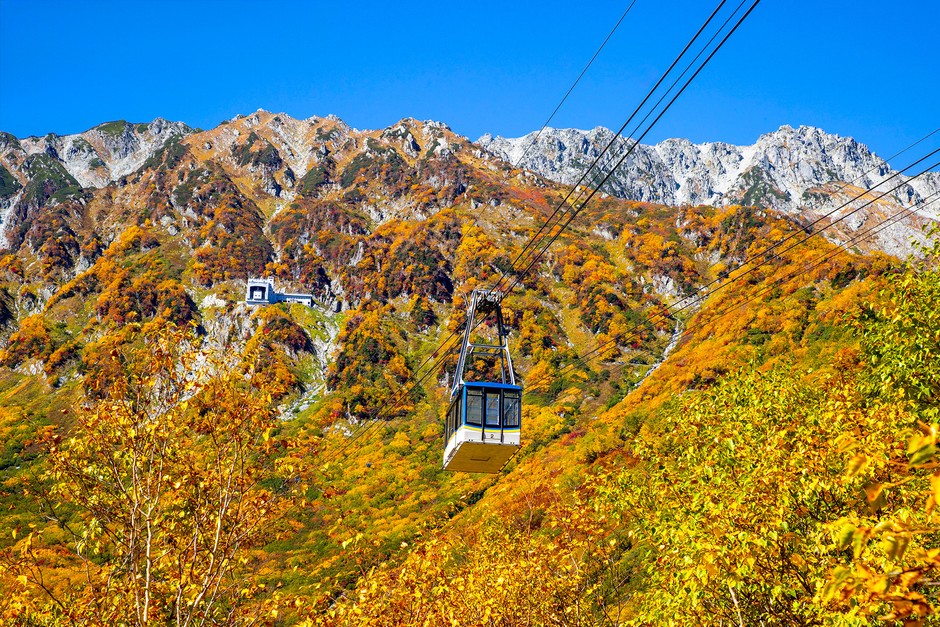 立山ロープウェイと紅葉