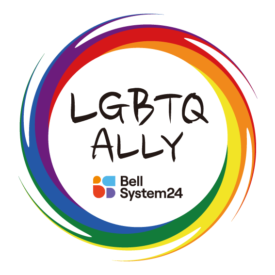 当社作成の「LGBTQ ALLY」ロゴマーク