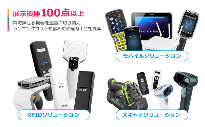 豊富な展示機器