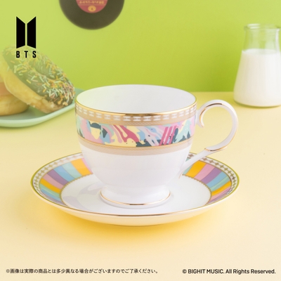 Noritake Cup&Saucer set BTS Music Theme Dynamite ver.