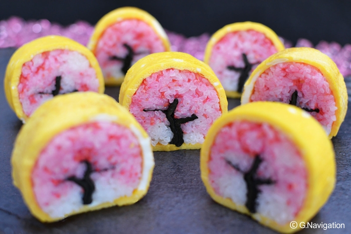 絵巻き寿司「桜の木」