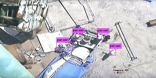 エコモット、若築建設と共同で 既設のクレーンカメラ映像から作業員を検知する エッジAI画像解析システムを開発　