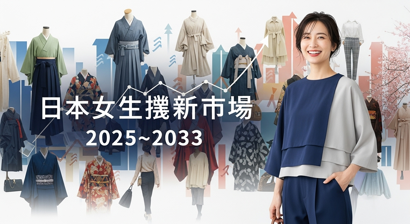 日本の婦人服市場は2033年までに825億米ドルに達すると予測｜年平均成長率3.9%で拡大