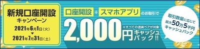 新規口座開設キャンペーン