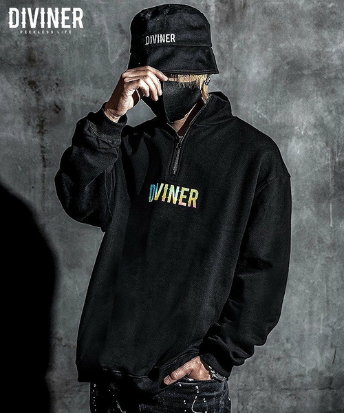 Aurora Reflect Half zip Sweat Shirts（ブラック）