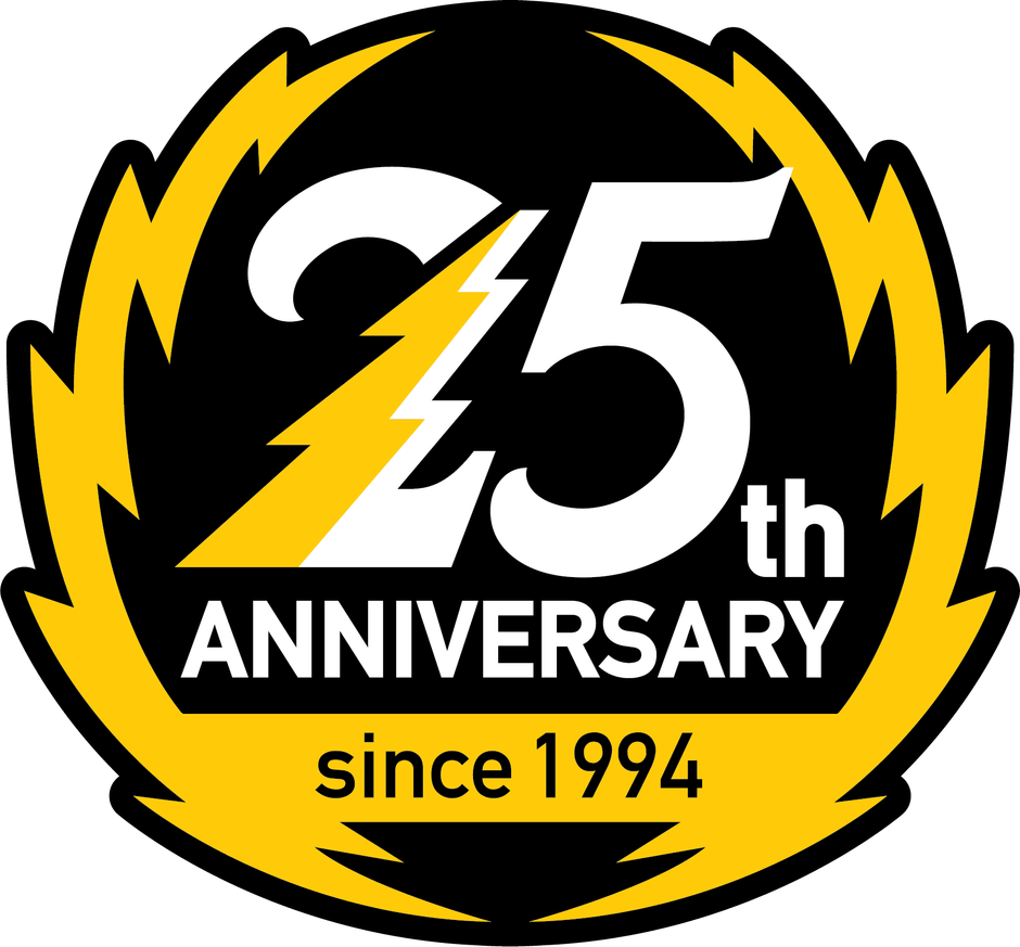 ブラックサンダー　25周年記念ロゴ