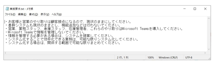 図3：改善提案要求のイメージ