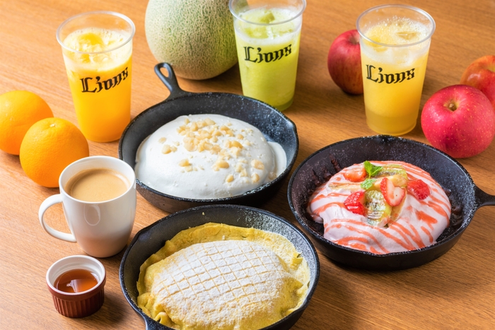 「メットライフドームパンケーキ」や、豊富なドリンクメニューもお愉しみください!