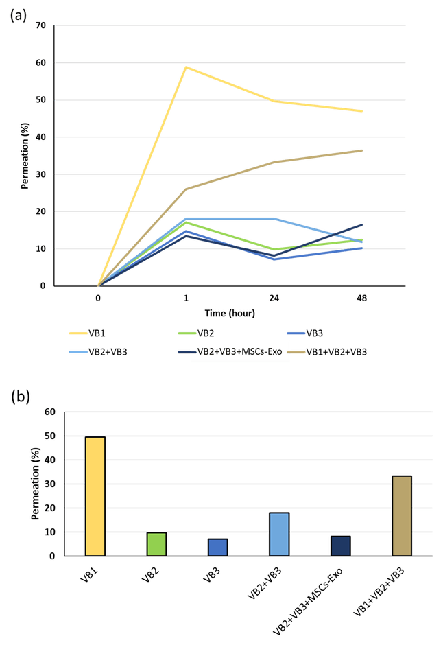 VBの皮膚透過率を検証するための配合元素の検出(図4)
