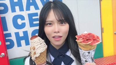 大人気!映えるフラワークレープとSTU48矢野帆夏