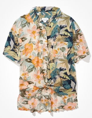 AE クロップド リゾート ボタン留めシャツ ¥5,400