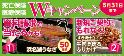 死亡保険・医療保険の資料請求で「浜名湖うなぎ」が抽選で当たる！