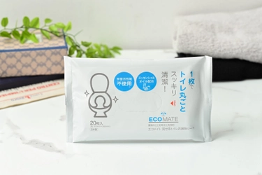 爽やかなアロマの香りでトイレ空間がスッキリ！ 100％天然由来「流せる トイレお掃除シート」新発売