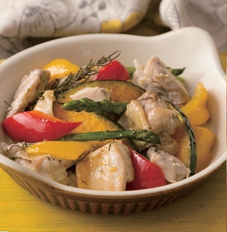 鳥の彩野菜のハーブ焼き