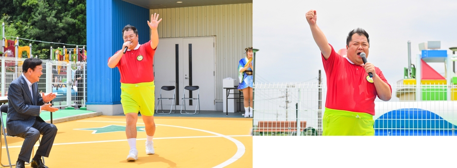 (左)小杉竜一登場 (右)小杉竜一トーク