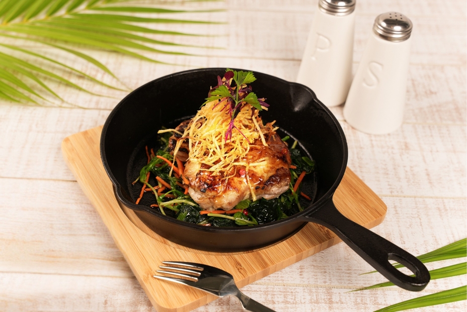 やんばるハーブ鶏のあんだんすー（油味噌）焼き