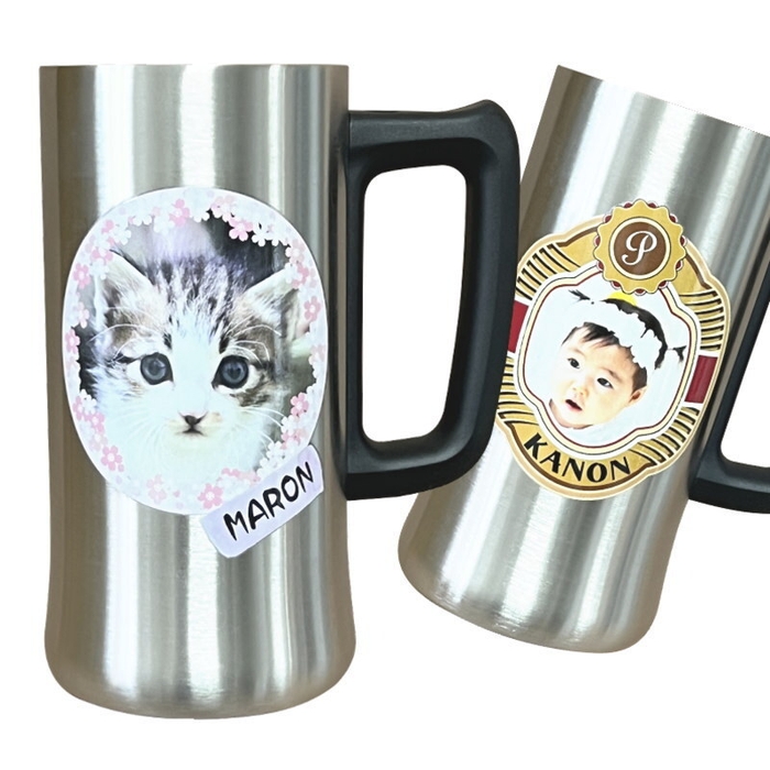 名入れ写真プリントステンレスジョッキ