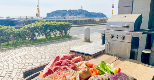 【湘南・江ノ島】海まで0分、3つの選べる絶景会場。日本BBQ協会認定インストラクター推奨「ハラミステーキBBQ」が4月24日(金)より始動！手ぶらで江ノ島を遊び尽くす新プラン。
