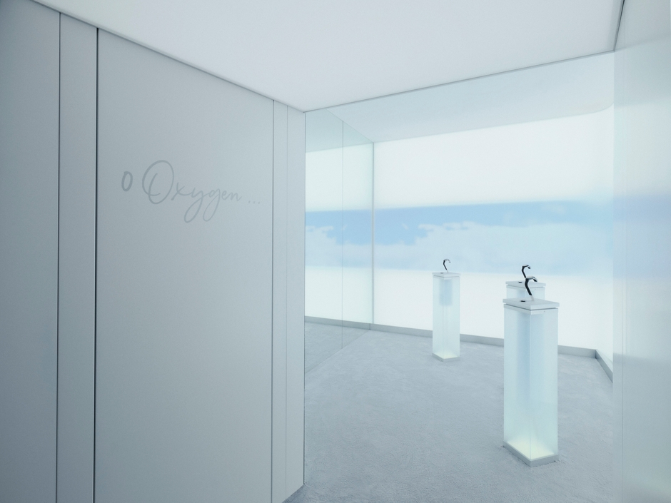 ゼロ オキシジェン技術を搭載したウォッチを体験できるスペース