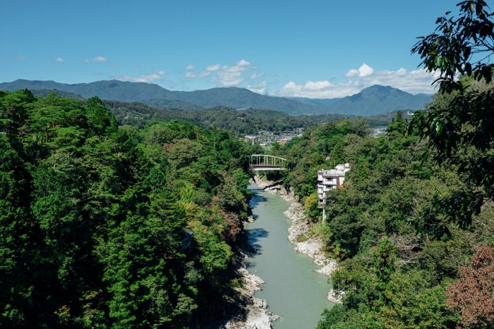 天龍峡(空撮)