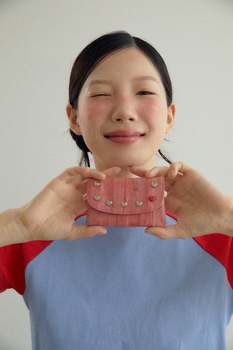 2025SA06/シンプルカードホルダーラブ（ピンク）