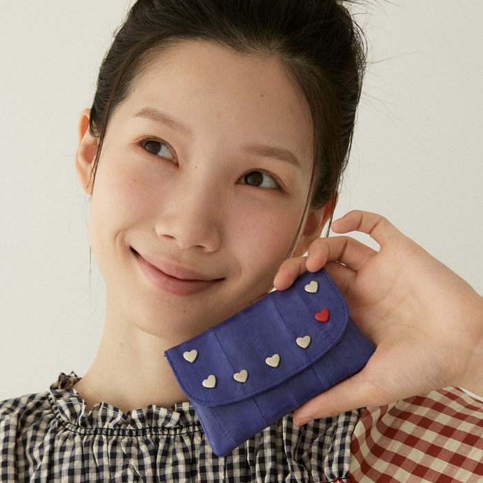 2025SA04/シンプルカードホルダーラブ（ブルー）