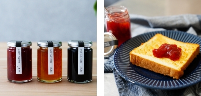 ジャム各種(いちご、マーマレード、ブルーベリー:各1,000円)