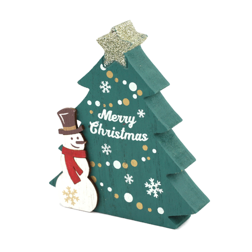 「ウッドデコ Tree&Snowman」価格：759円／サイズ：W10.5×D2.5×H12cm