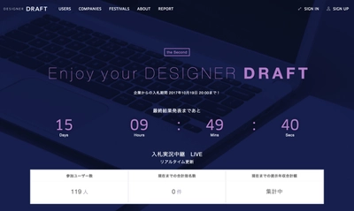 競争入札型転職サービス「転職ドラフト」デザイナー版 「第2回 デザイナードラフト」開催決定！