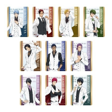 ▲GiGOコラボカフェ 黒子のバスケ グリッター缶バッジ～白スーツver.～(全10種・ランダム)660円(税込)