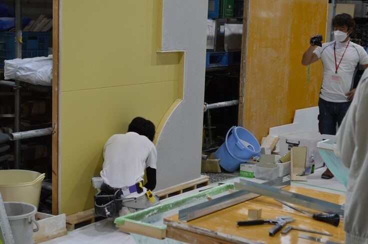 技能五輪全国大会 左官職種競技3