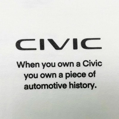 2401HD41-07 シビック Honda CIVIC HISTORY Tシャツ