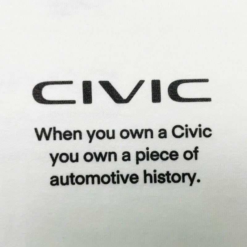 2401HD41-07 シビック Honda CIVIC HISTORY Tシャツ