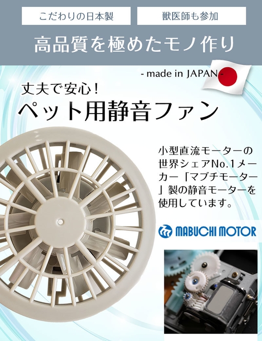 ペット用に開発された静音FAN