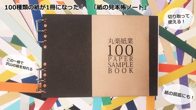 『100種類の紙を集めた、「紙の見本帳ノート」』を Makuakeにて公開　丸楽紙業株式会社が開発
