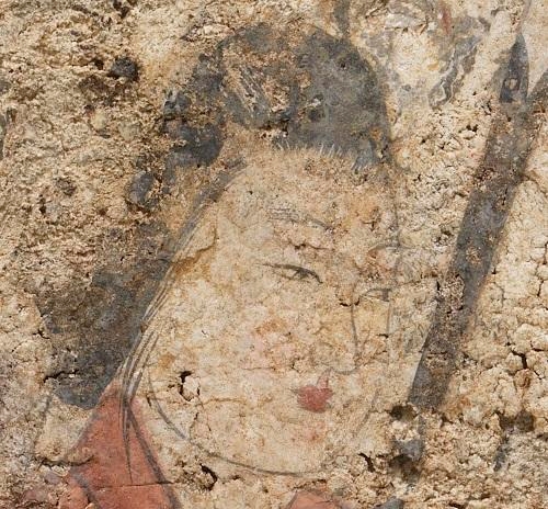 【図1】高松塚古墳壁画 西壁女子群像(一部)