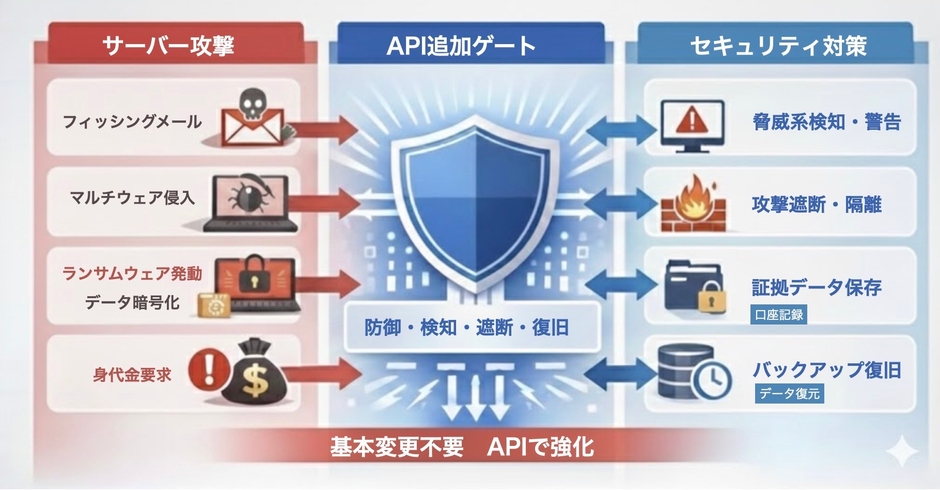 API接続による設計にてセキュリティー強化