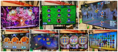 組合まつりで披露された豊丸産業の歴代キャラクターを使用したTANOゲーム
