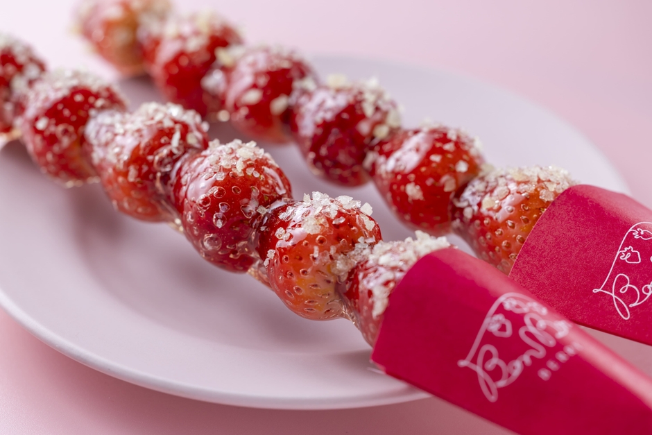 【限定メニュー】6粒パチパチいちご飴