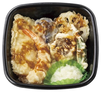 エビ/イカ/カレイ/野菜3種　おろし得天丼 602円(税込650円)