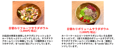 販売メニューについて