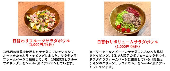 販売メニューについて