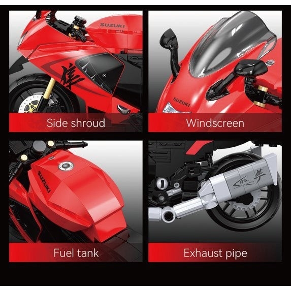 CaDA ブロック 1:12 (299ピース) SUZUKI Hayabusa